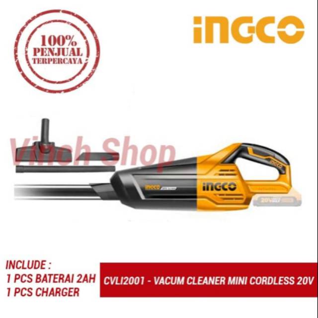 VACUM CLEANER VACUUM CLEANER CORDLESS BATERAI PENGHISAP DEBU MOBIL RUMAH PORTABLE  INGCO 1B1C