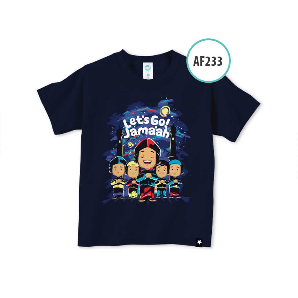 Kaos Anak Muslim Afrakids AFRA - AF233 Let's Go Jama'ah