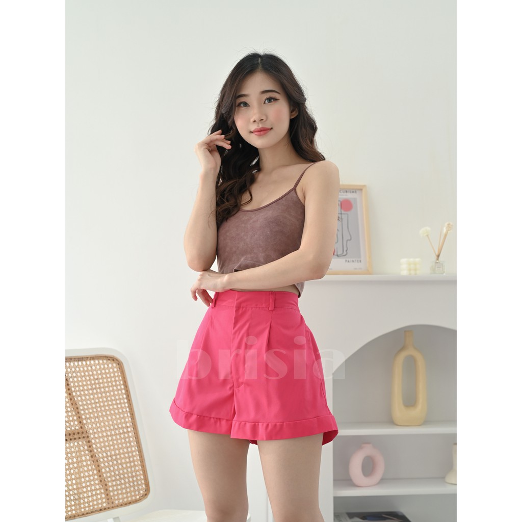 BRISIA JEANS - SOMI A-LINE HOTPANTS (Highwaist) - 7 WARNA / Celana Pendek Wanita