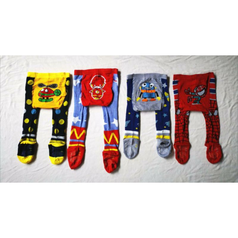 4in1 Legging Cotton Rich Bluefly Motif/Polos Tutup Kaki Bayi Size 0-6/612