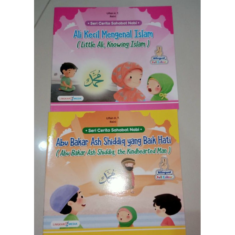 buku paket isi 6 buku, buku cerita sahabat nabi, blingual full colour