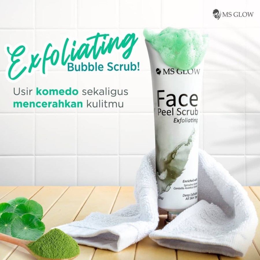 Face Peel Scrube MS Glow Dapat Mengangkat Blackhead dan Komedo