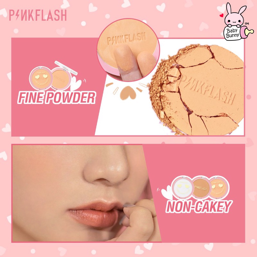 ❤ BELIA ❤ PINKFLASH Lasting Matte Pressed Powder PF-F08 (✔BPOM) PINK Flash