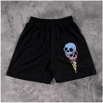 CELANA PENDEK BOXER BLACK MOTIF