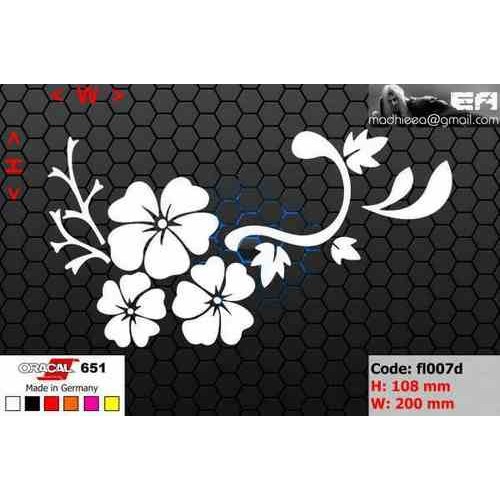 ea cutting sticker / decal    Code: fl007d    ( flower / bunga )