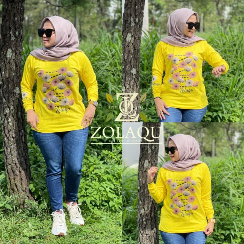 Kaos zolaqu kuning original