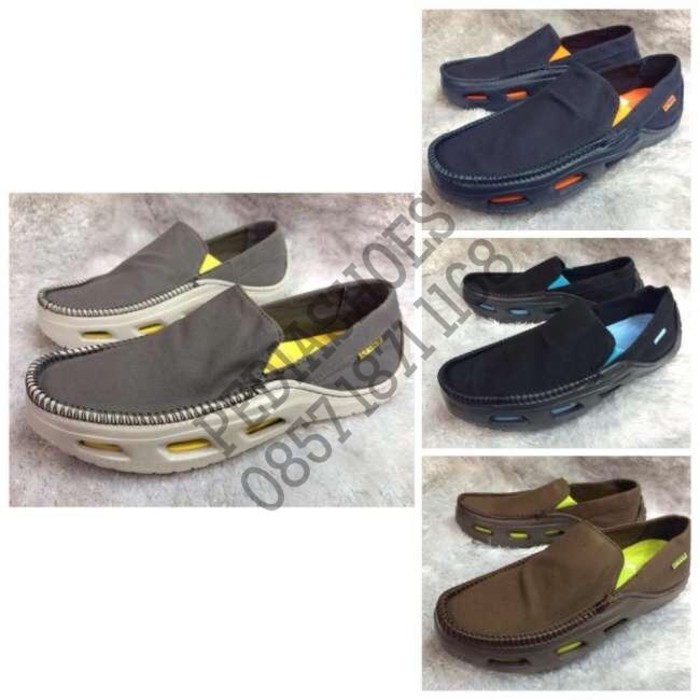 GARANSI TERMURAH  Sepatu Pria Crocs Tideline Sport Canvas Original