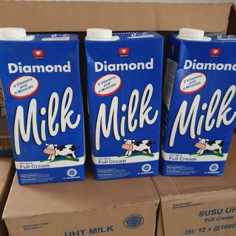 

HARGA TERMURAH!! SUSU UHT DIAMOND MILK 1 LITER FULL CREAM/SUSU UHT