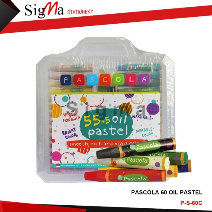 

(TERLARIS) Crayon Murah PASCOLA 60 warna ( 55+5 warna )