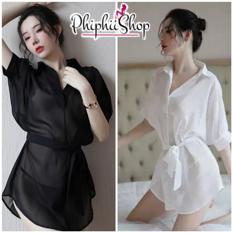 Oversize Boyfriend Shirt Tali Sexy Kemeja Tidur Wanita Nyaman Halus