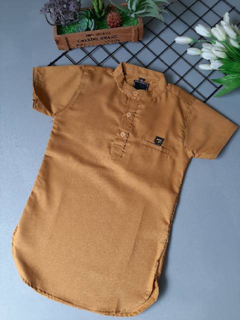 Kemeja katun kurta  anak