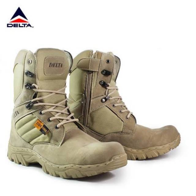  Sepatu  Safety Boot Tinggi 8inc Pria Ujung Besi Delta  