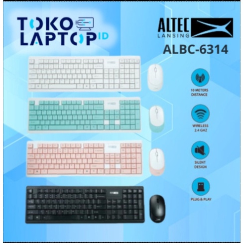 Altec Lansing ALBC6314 / ALBC-6314 Keyboard and Mouse Combo Wireless