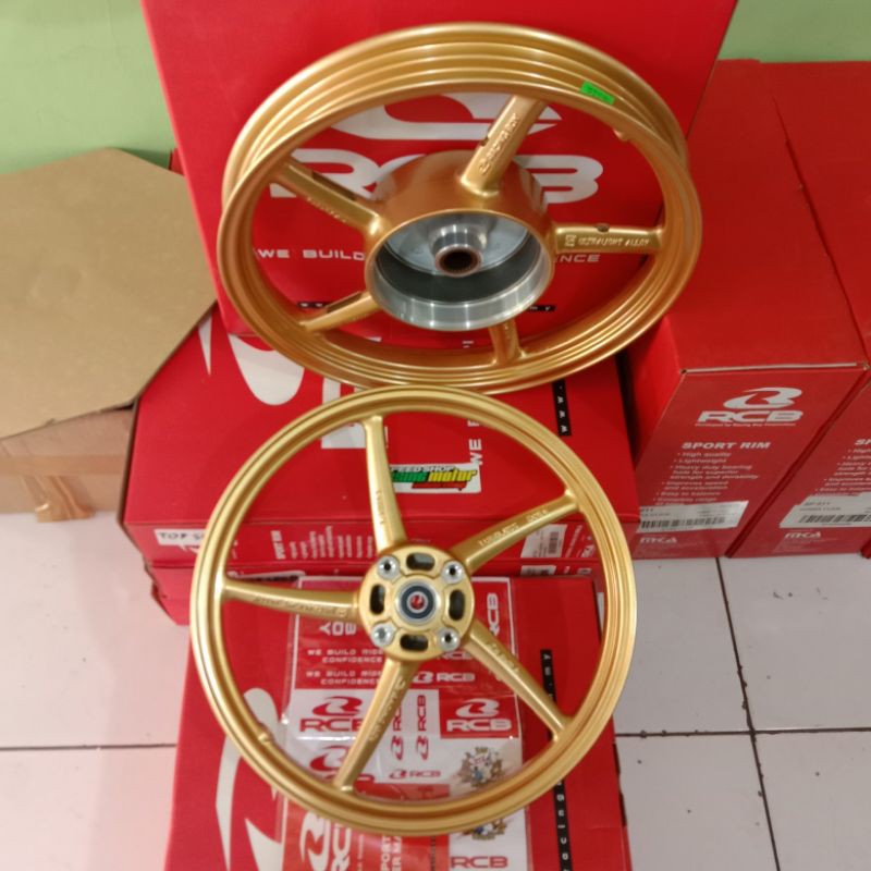 VELK PELEK VELEK RACING RCB ALL VARIO 125/150 PCX 150 CBU PALANG 5 SP522 GOLD UK 140X14-160X14 SET