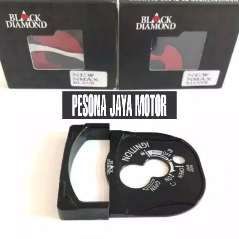 Cover Kunci kontak/Tutup Kunci Nmax New 2020 -2021 Merk Black Diamond Original-Hitam