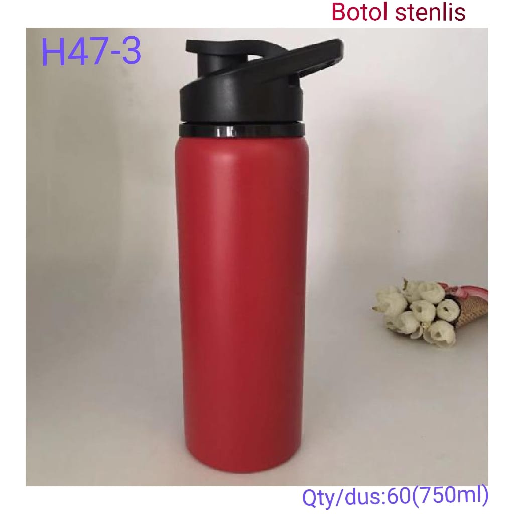 H47 Botol minum stainless steel 750 ml - Botol Minum Stainless Steel