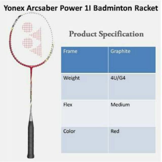 Raket Badminton Arcsaber Power 1i  100% original Yonex Sunrise 