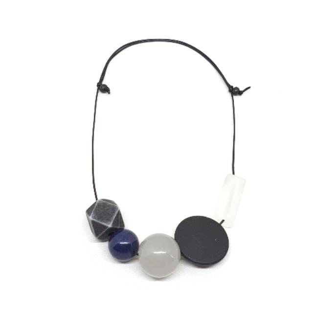 Kalung wanita korea aksesoris fashion handmade bahan tali yg bisa diatur panjang pendeknya