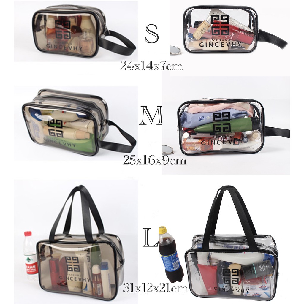 WRF29 Tas Kosmetik Transparant Waterproof Travel Multifunction Bag TKM