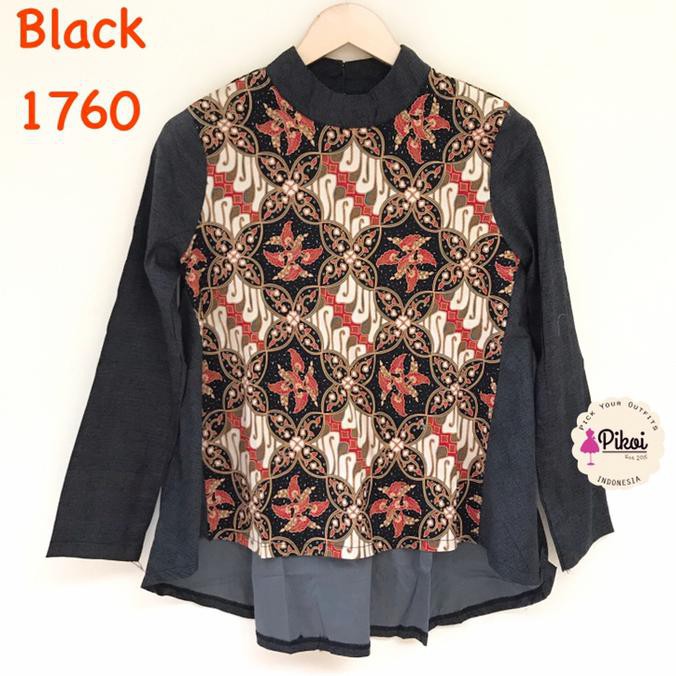 21455456ksj 628 Baju Batik Modern Atasan Batik Asimetris Batik Cewek Modern Blus Batik Shopee Indonesia