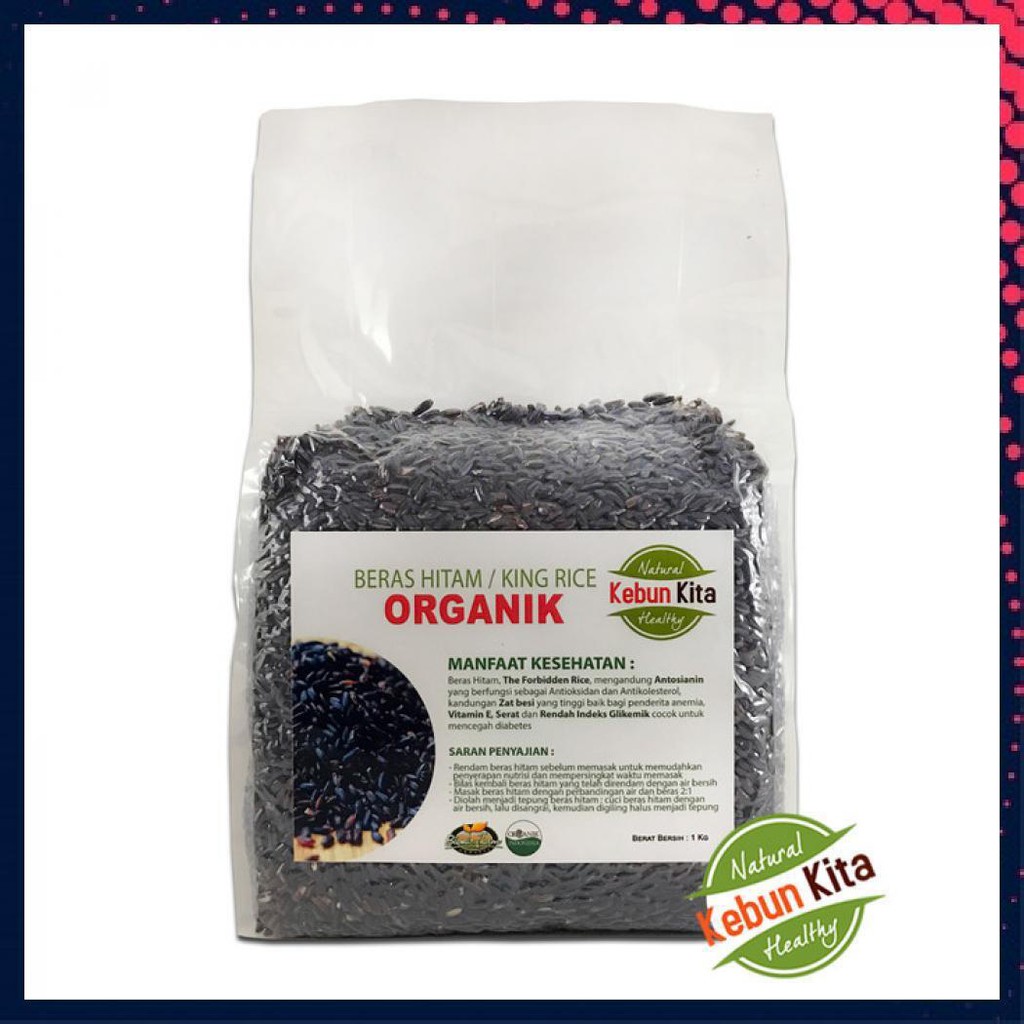 

BERAS HITAM ORGANIK 1KG (ORGANIC KING RICE