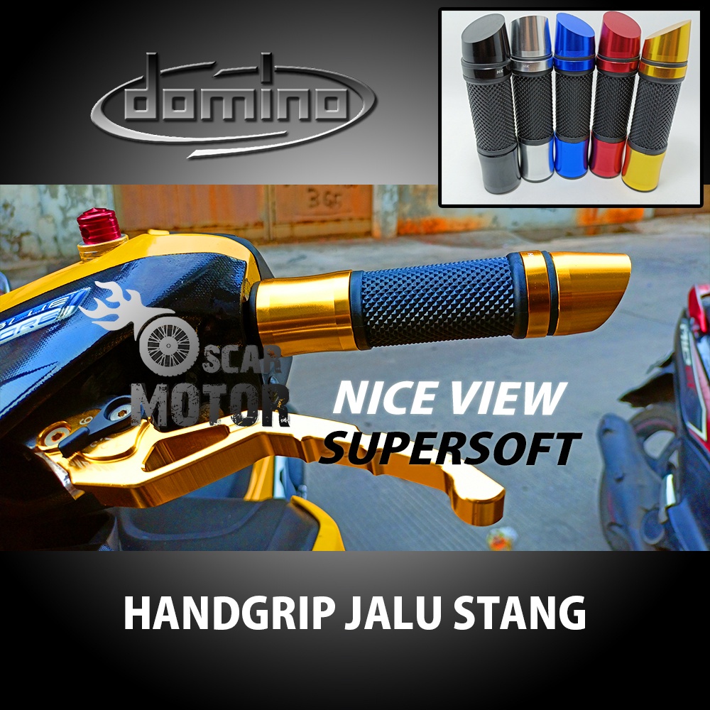 HANDGRIP JALU DOMIN0 FULL CNC SUPERSOFT STANG COVER JALU MIRING MODEL KTC RIZOMA NEW PCX motor