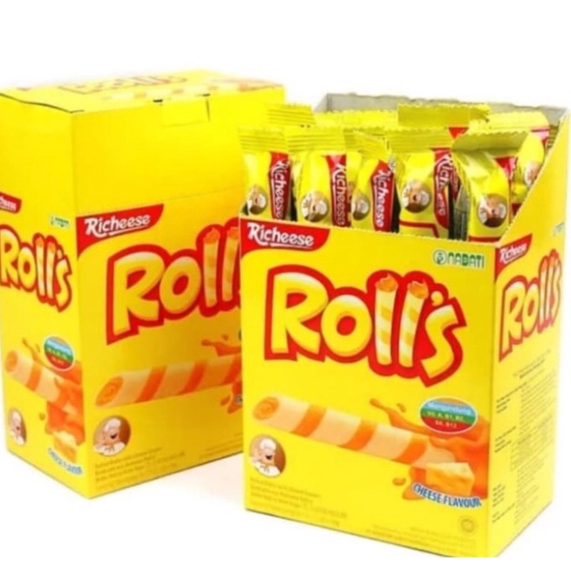 

1 KTK RICHEESE NABATI ROLLS KEJU 8gr x 20bks