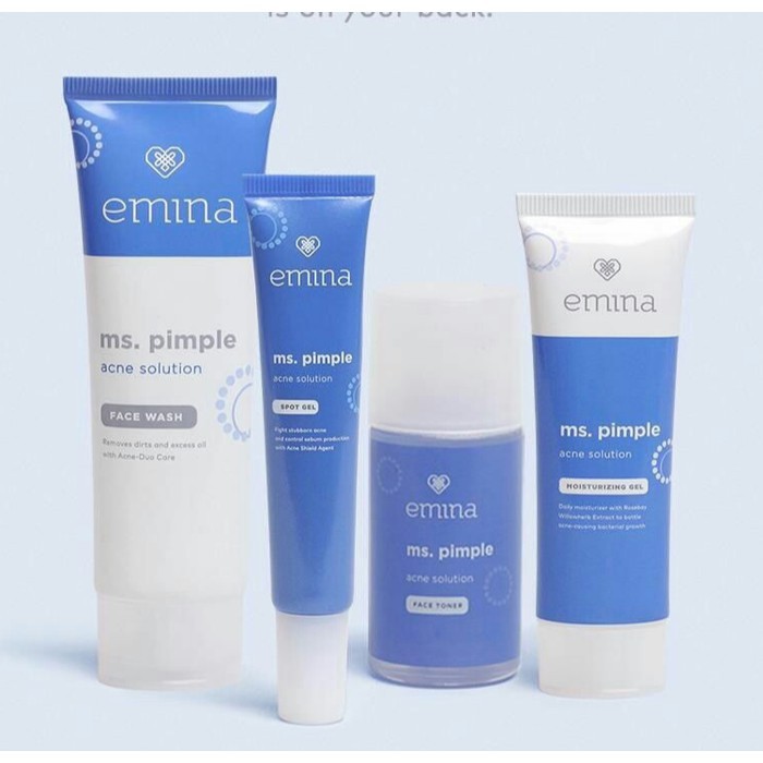Jual EMINA MS. PIMPLE ACNE SOLUTION SERIES (PAKET SKINCARE) Shopee