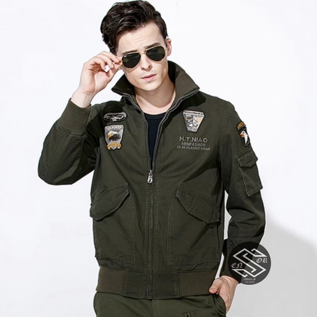 Jaket Bomber Legend Pilot Original Sensor / Jaket kanvas tebal pria / jaket bomber pria distro