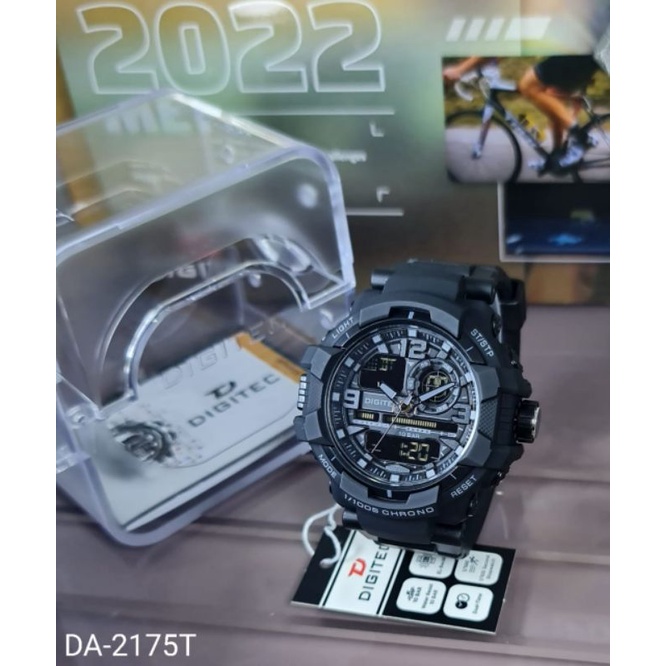 Jam Tangan Pria Digitec 2175 / DA 2175T / DA 2175 Original analog Digital tahan air