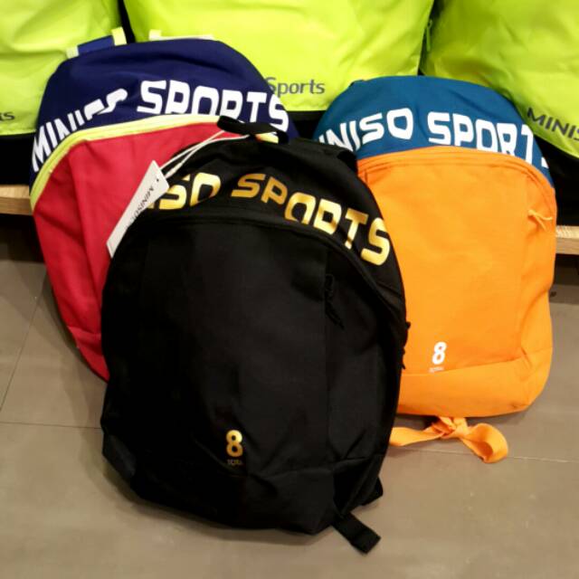 MINISO ORIGINAL 3WRN. SMALL SPORT BACKPACK. Tas ransel miniso murah. Ready surabaya