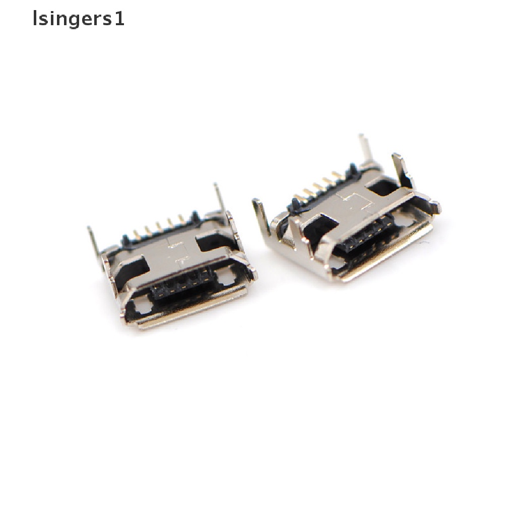 (lsingers1) 20pcs Konektor Jack DIP Socket Micro USB Tipe B Female 5Pin