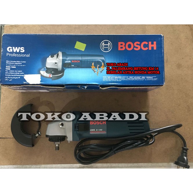 Mesin Gerinda Tangan 4" BOSCH GWS 5-100  Bosch GWS 5-100 Professional Handy and compact