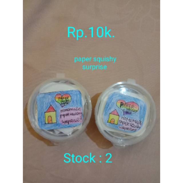 Homemade paper squishy surprise mini murah