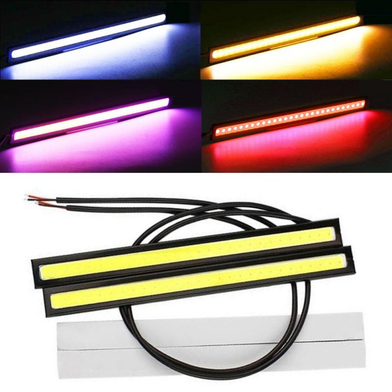 2 pcs Lampu Kabut drl led cob 17cm 12v 6500k Untuk Mobil