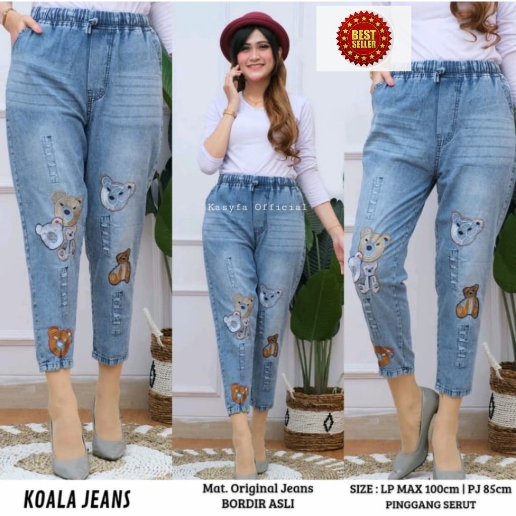 KOALA BAGGY VARIASI BORDIR ASLI MATT JEANS WASH