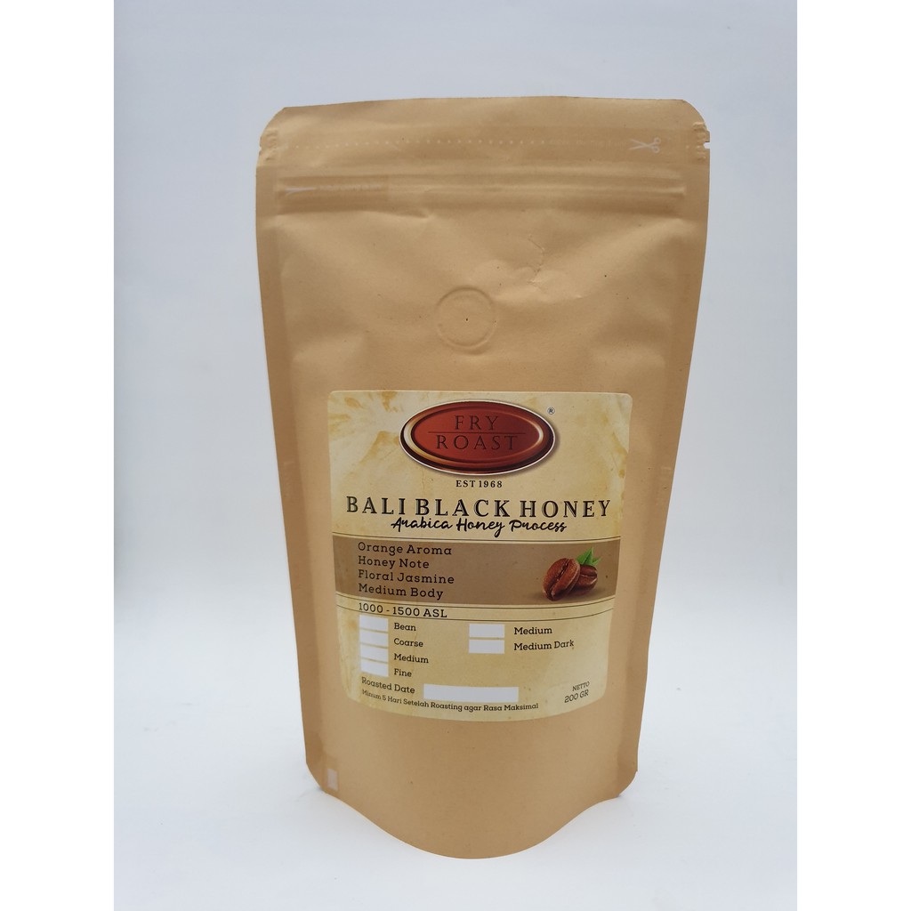 

KOPI ARABICA BALI BLACK HONEY PROCESS 200 GRAM BIJI DAN BUBUK