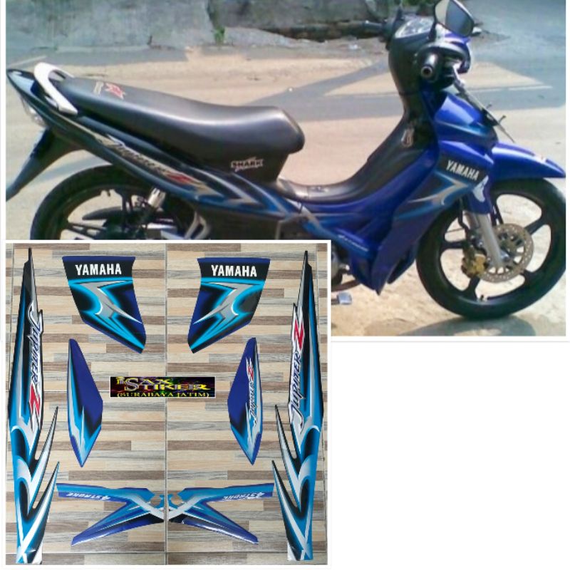 striping original Yamaha Jupiter Z biru hitam tahun 2006 2007