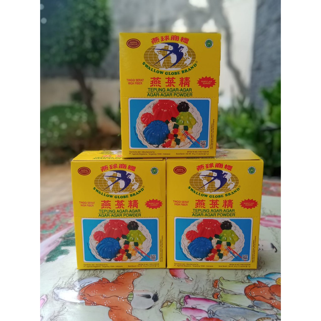 

Agar Agar Swallow Globe Coklat 1 box isi 12 Sachet