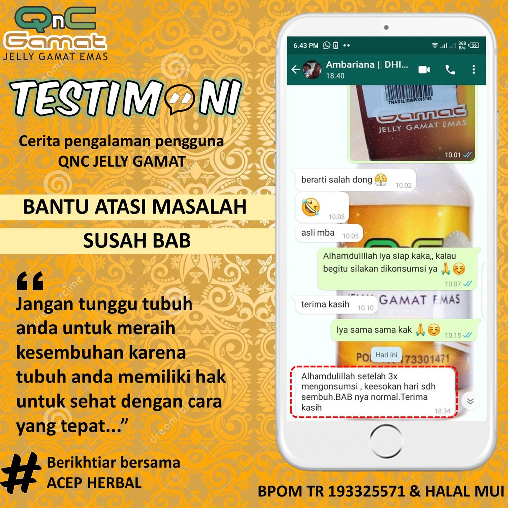 [Khasiatnya Sudah Terbukti] QnC Jelly Gamat QnC Jeli Gamat QnC Jely Gamat Ekstrak Teripang Emas Asli