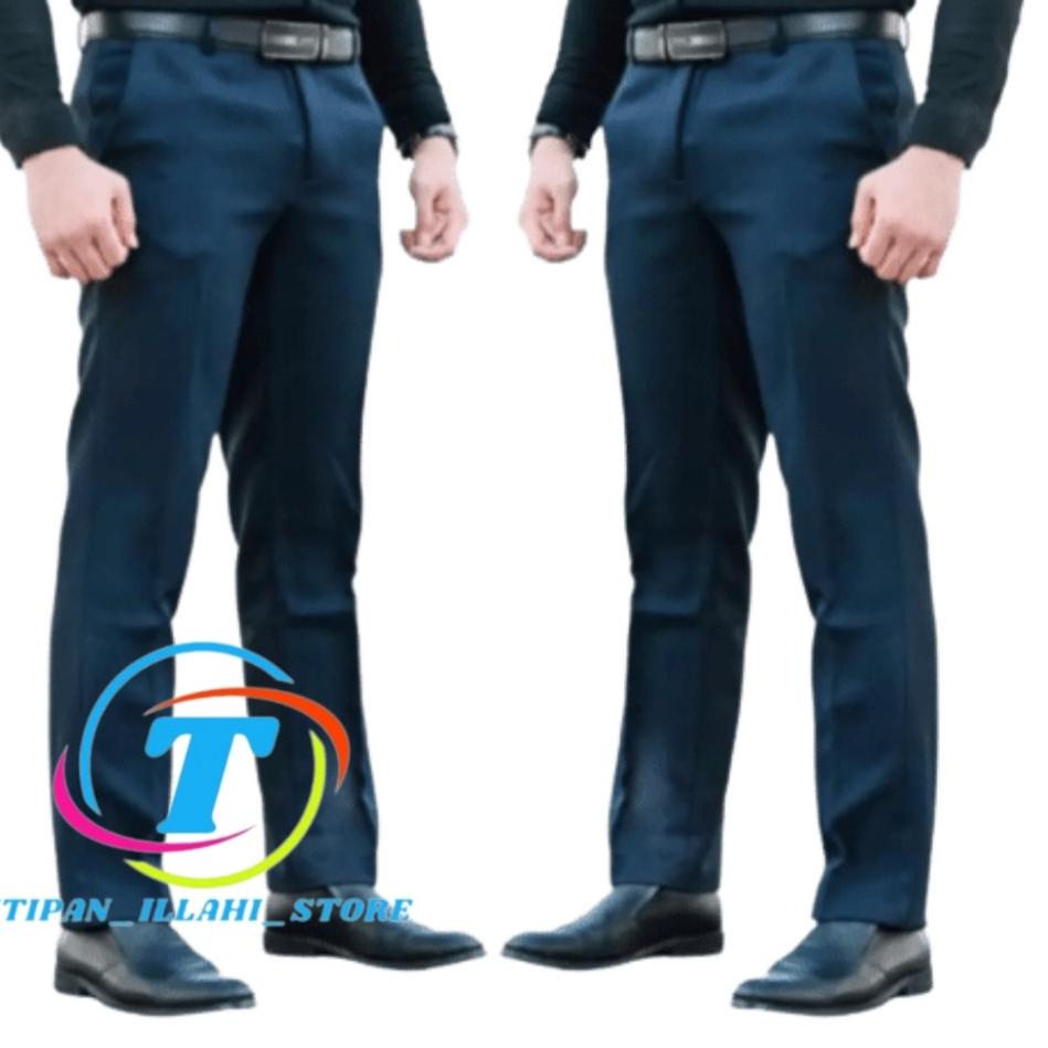 <LaV☼> CELANA BAHAN | KERJA | FORMAL | KANTOR | PANJANG | HITAM | DASAR PRIA SLIMFIT _-0B ||Harga mu
