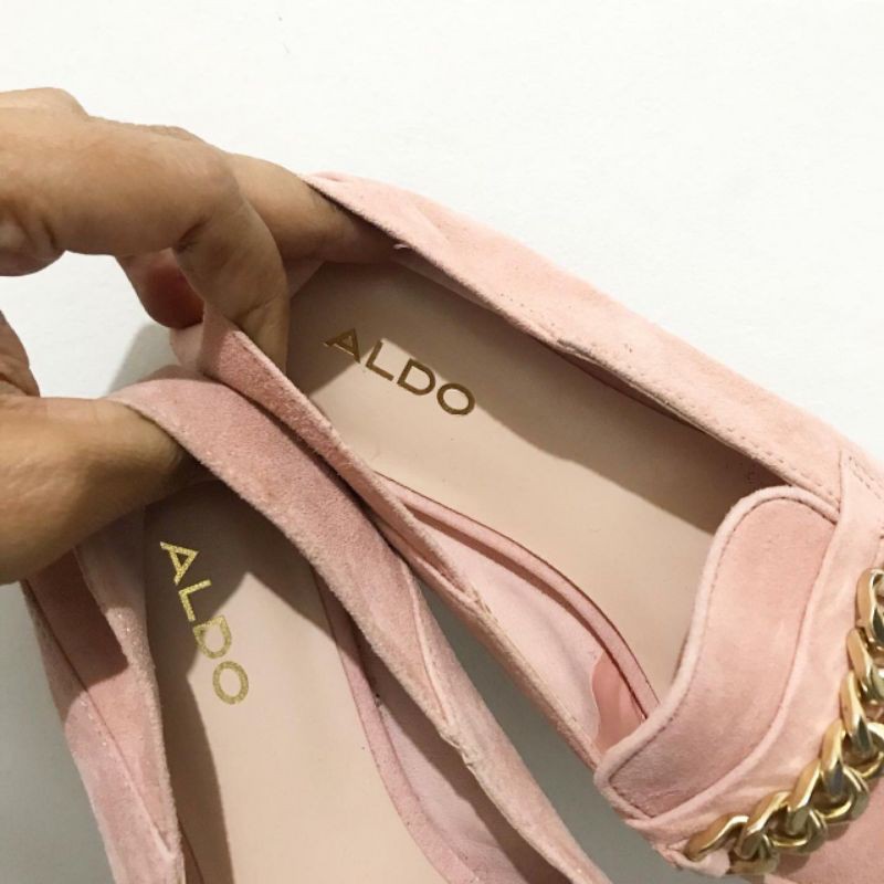 ALDO Flat Shoes Pink Suede Size 36 #Preloved