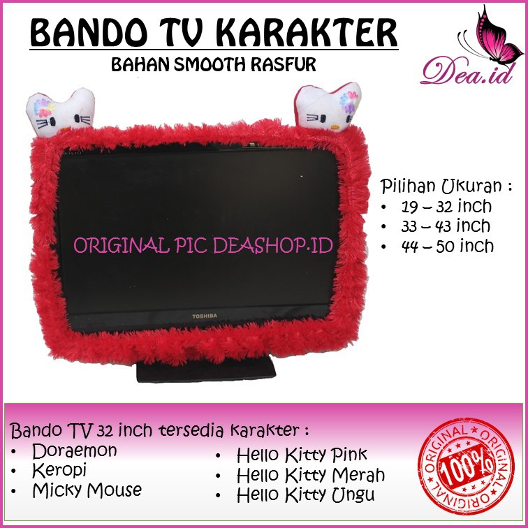 [DEASHOP] [HOME LIVING DECORATION] BANDO TV-HIASAN TV-COVER TV-PERNAK PERNIK UKURAN 19 - 56 INCH