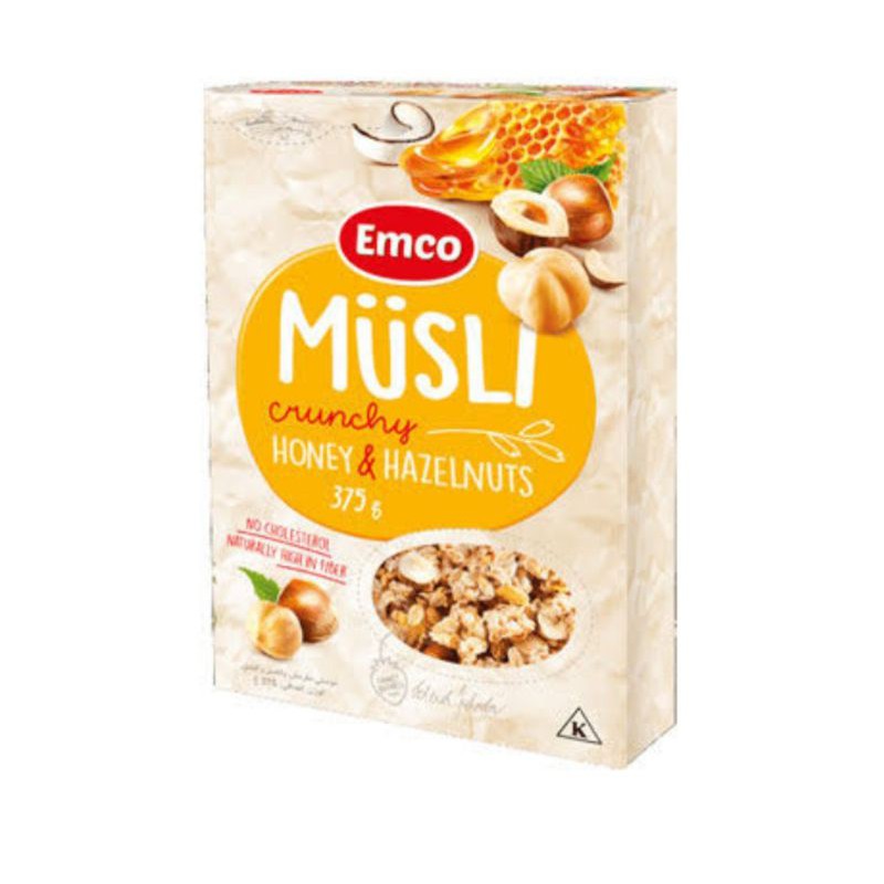 

Muesli Crunchy dengan Honey & Hazelnutz/Sereal 375gr/Import