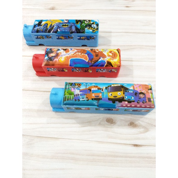 KOTAK PENSIL ANAK KERETA KARAKTER LUCU TEMPAT PENSIL KARAKTER
