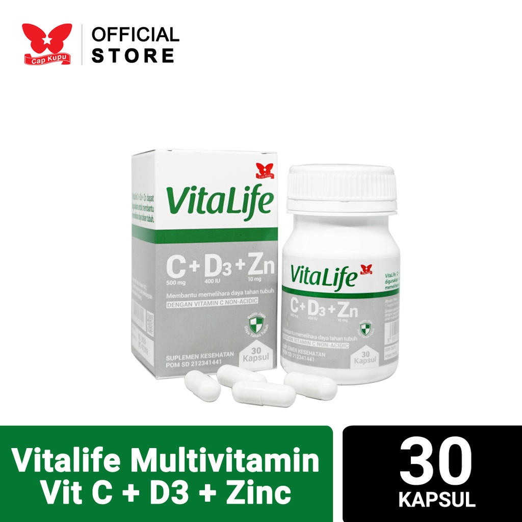 Vitalife Multivitamin Vitamin C + D3 + Zinc