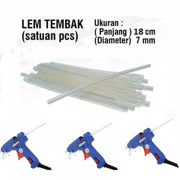 Isi /Refill Lem Tembak Glue Gun 18 Cm Kecil Bakar Lem Lilin Putih