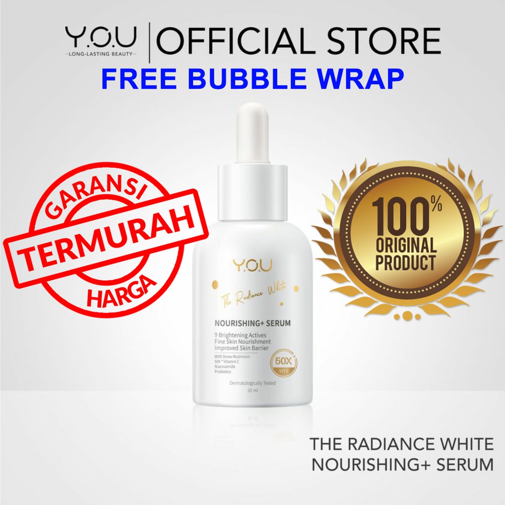 ❤ORIGINAL⭐ YOU The Radiance White Nourishing + Serum 20 Ml [1 Tetes 3x Lebih Cerah dengan 50x Vit C]