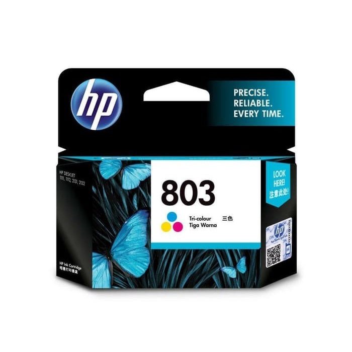 Tinta HP 803 Colour Original Ink Cartridge Warna F6V20AA Tri-Colour