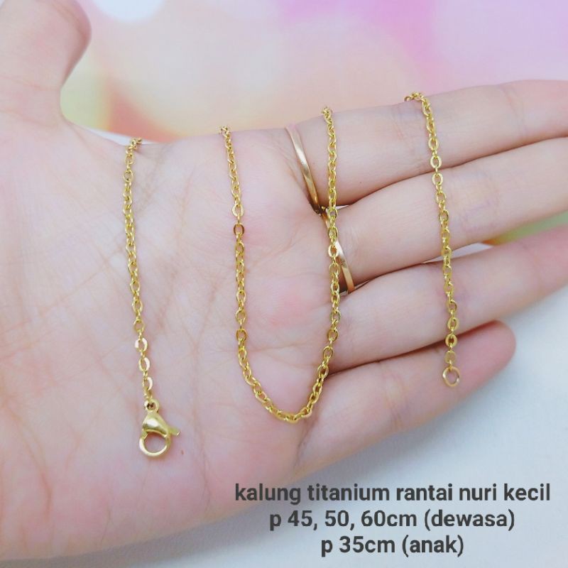 Kalung titanium Wanita Anti karat Model Rantai